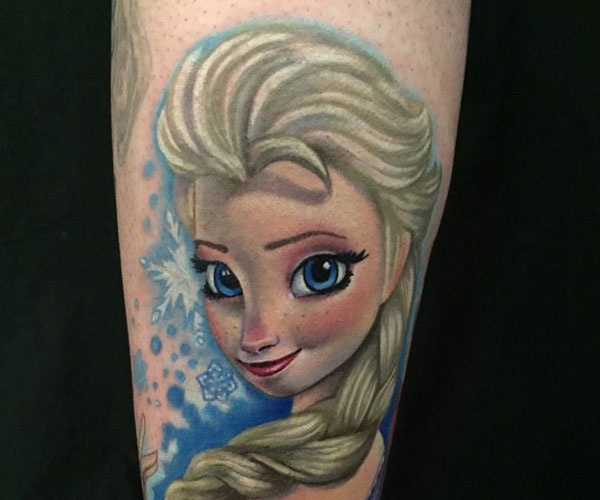 tattoo công chúa Elsa 