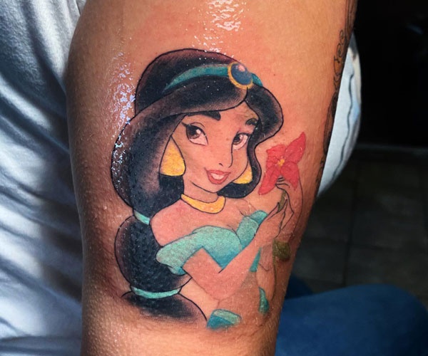 tattoo công chúa Jasmine cute