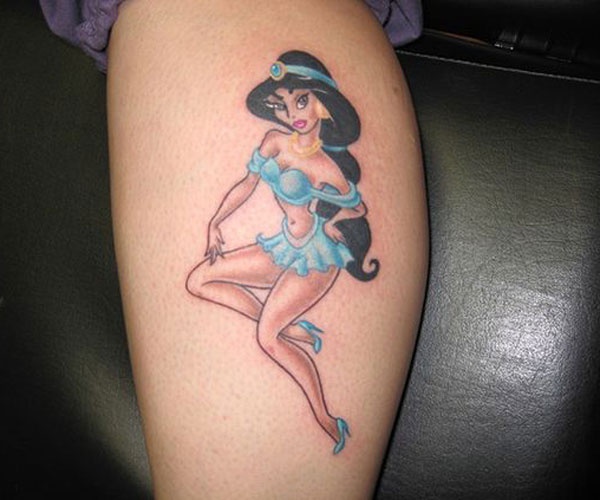 tattoo công chúa Jasmine mini