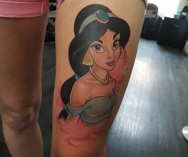 tattoo công chúa Jasmine xinh