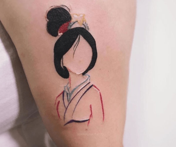 tattoo công chúa Mulan đep