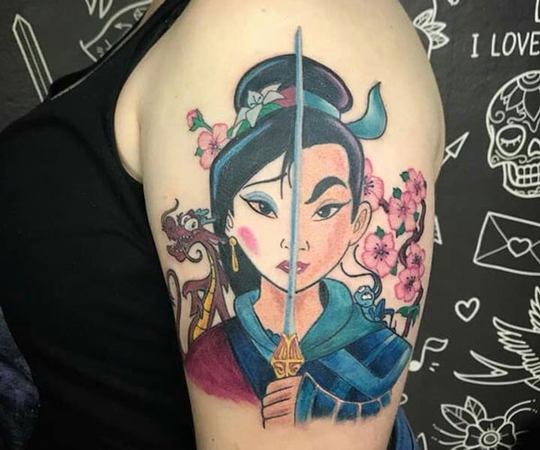 tattoo công chúa Mulan 