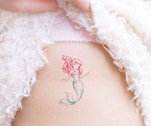 tattoo công chúa tiên cá mini