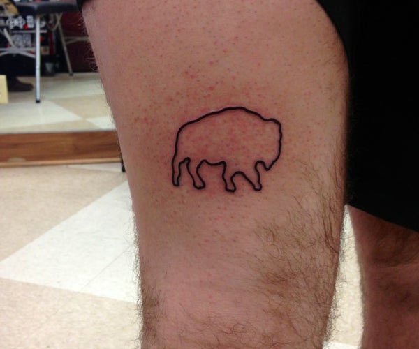 mini buffalo tattoo