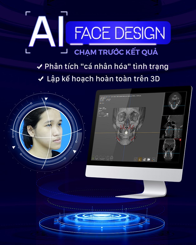 Công nghệ AI Face Design chạm trước kết quả phẫu thuật