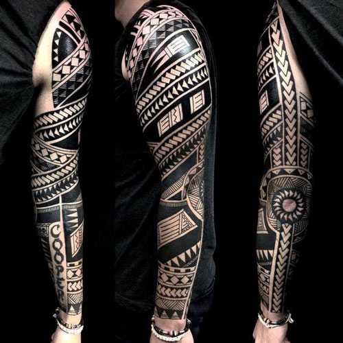 Hình xăm maori ở cánh tay