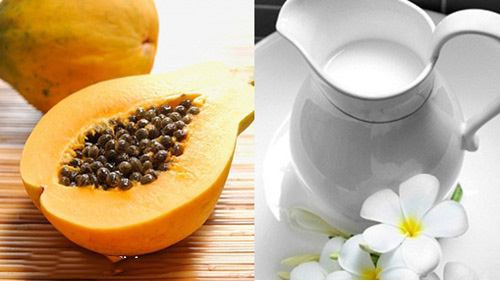 Tắm trắng bằng đu đủ sữa tươi