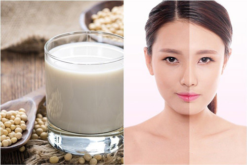 Làm trắng da với sữa đậu nành