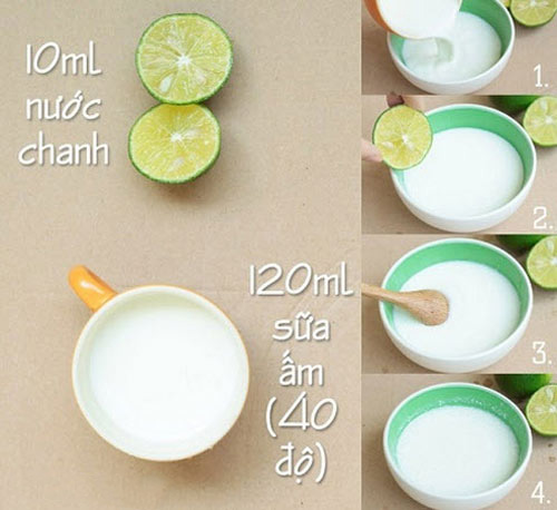 Cách làm trắng da body bằng sữa tươi và chanh