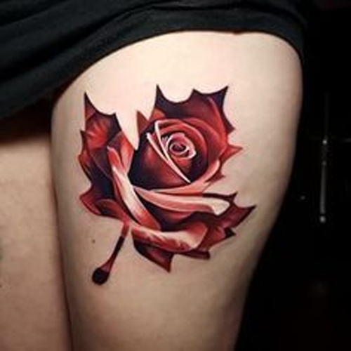  tattoo lá phong đẹp