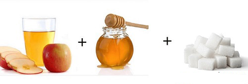 Đường, mật ong và dấm táo loại bỏ lông chân hiệu quả