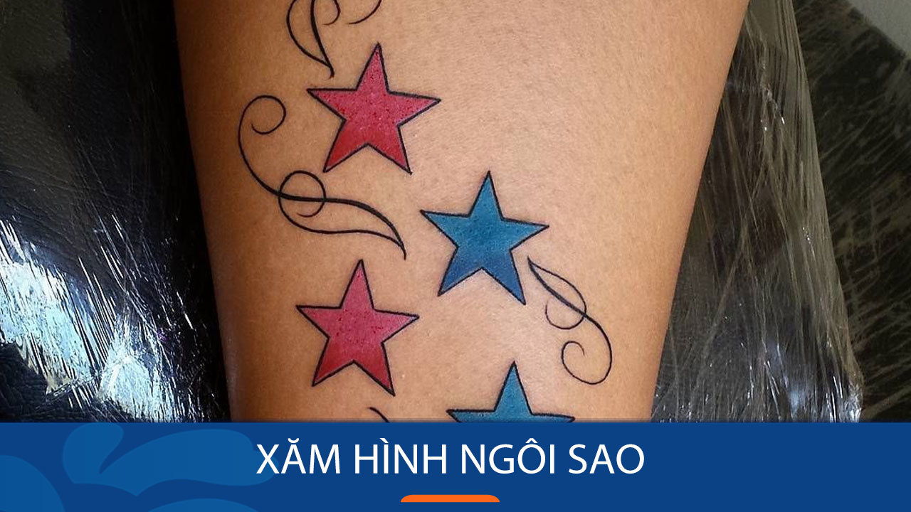 Hình xăm tattoo ngôi sao 6 cánh tiếng Phạn - Candyshop88