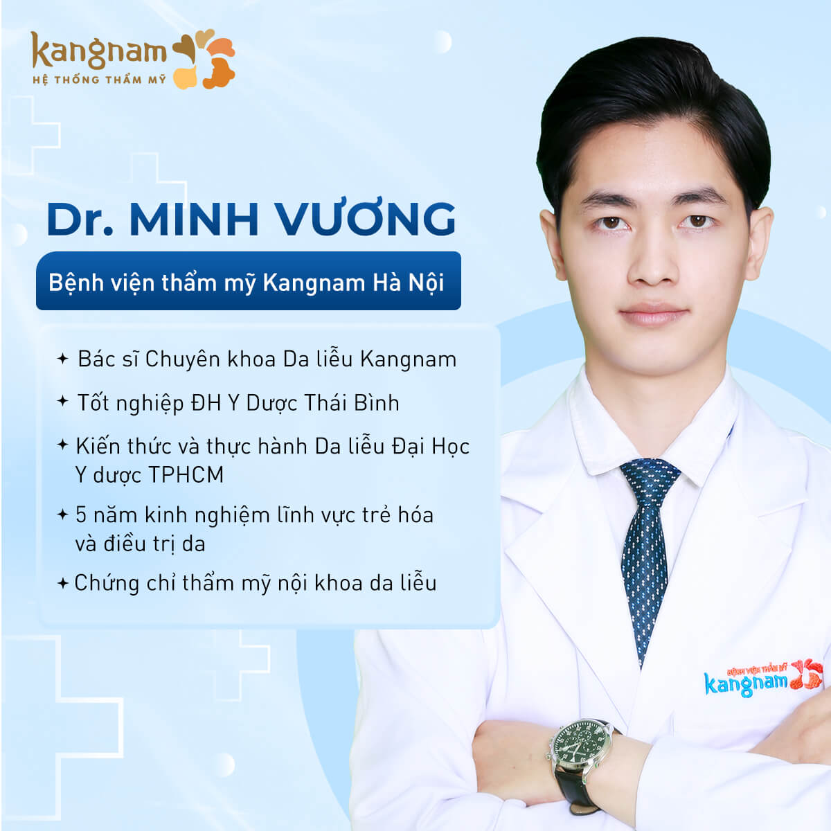 Bác sĩ Minh Vương - Chuyên khoa Da liễu - Bệnh viện Thẩm mỹ Kangnam Hà Nội