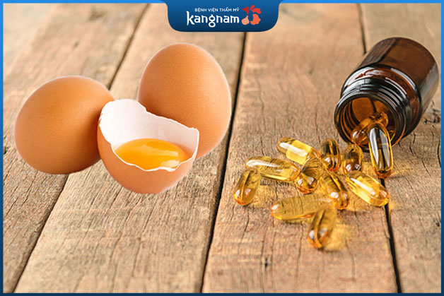 Trứng gà và vitamin E cho làn da căng bóng 