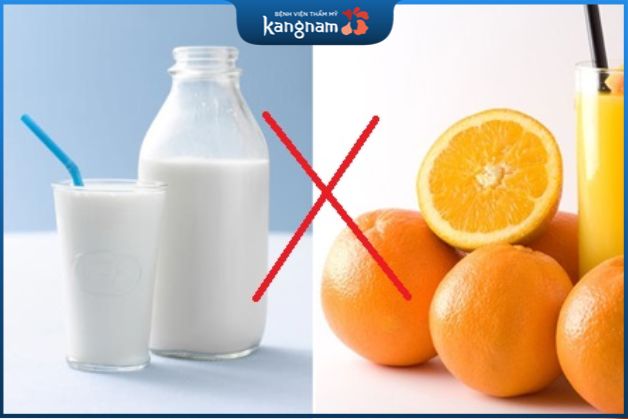 Sữa tươi và cam không nên kết hợp với nhau