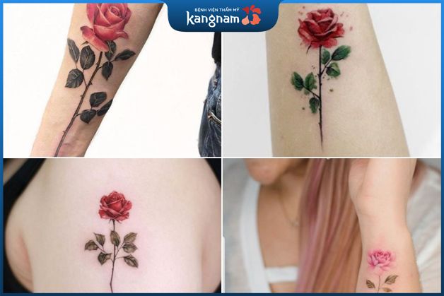 Hình tattoo bông hoa hồng