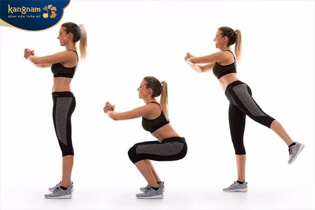 Để cải thiện vòng 3 đừng quên những bài squat có thể thực hiện đơn giản tại nhà 