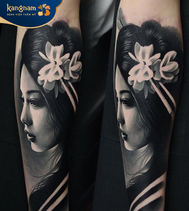 Tattoo hình cô gái Nhật