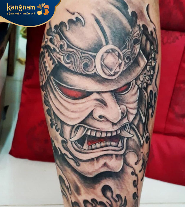 Tattoo samurai mặt quỷ