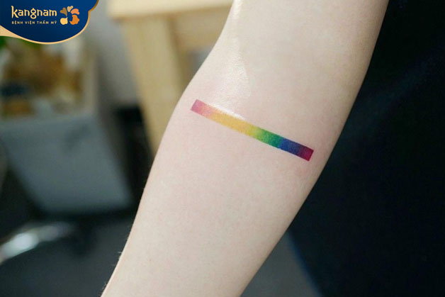Tattoo LGBT đường thẳng là ý tưởng vô cùng đơn giản