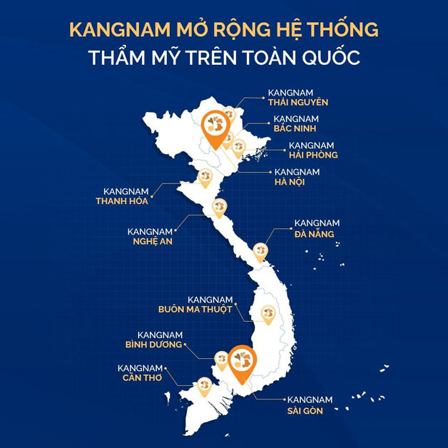 Kangnam có mặt tại khắp các tỉnh thành cả nước