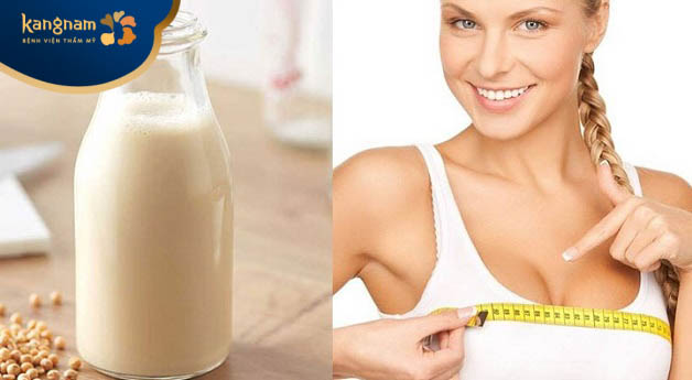 Uống sữa đậu nành tăng size vòng 1