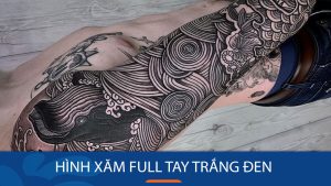 99+ Hình xăm full tay trắng đen cực ngầu cho nam và nữ