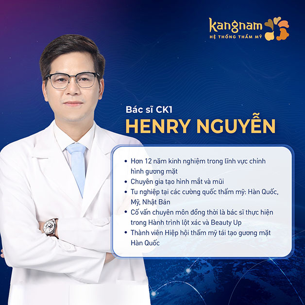 Dr. Henry Nguyễn đã có hơn 12 năm kinh nghiệm tạo hình gương mặt