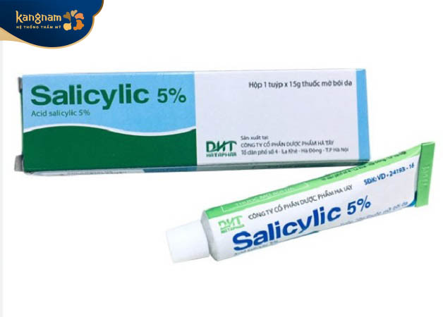 Acid Salicylic có tác dụng phá hủy tế bào sừng, ức chế virus HPV từ từ, làm bong tróc nốt mụn cóc
