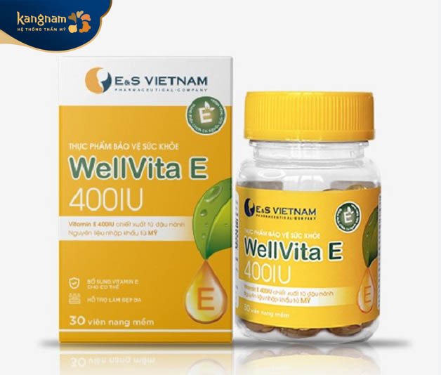 Vitamin E WellVita E 400IU là sản phẩm quốc nội, được sản xuất bởi thương hiệu E & S Việt Nam