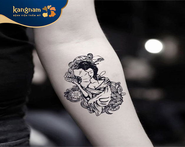 Tattoo cô gái Trung Hoa mini