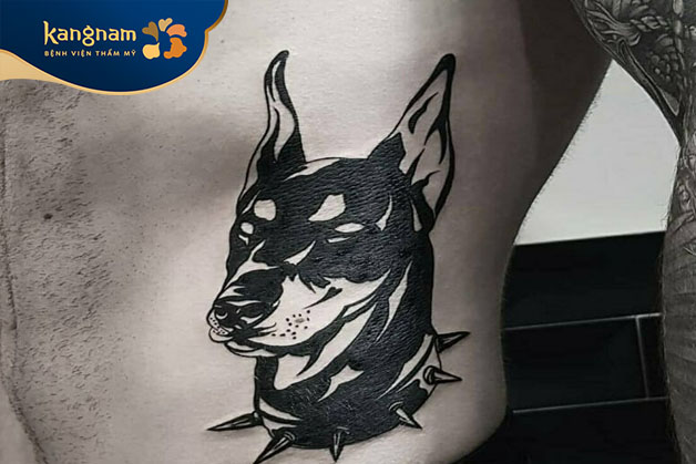 Tattoo con chó siêu ngầu cho nam