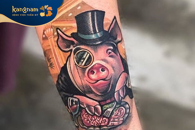 Tattoo lợn mắt chột siêu ngầu
