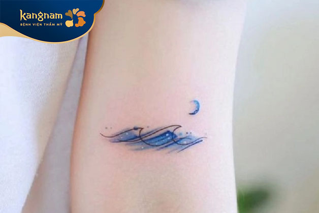 Tattoo sóng nước đẹp cho nữ