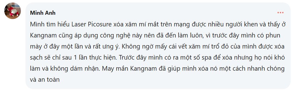 Mình Anh hài lòng khi xóa viền mí mắt tại Kangnam