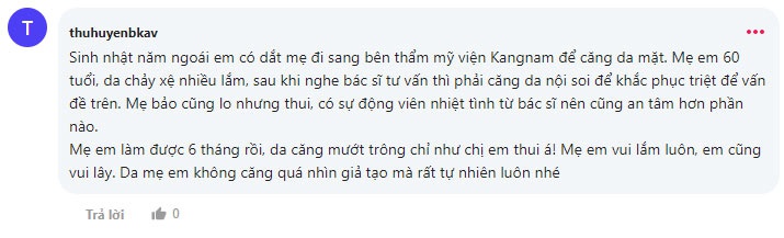 Mẹ của bạn Thu Huyền tự tin với diện mạo mới, tự nhiên sau căng da mặt