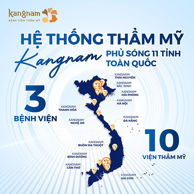 Kangnam còn có hệ thống 13 chi nhánh trải dài khắp Việt Nam