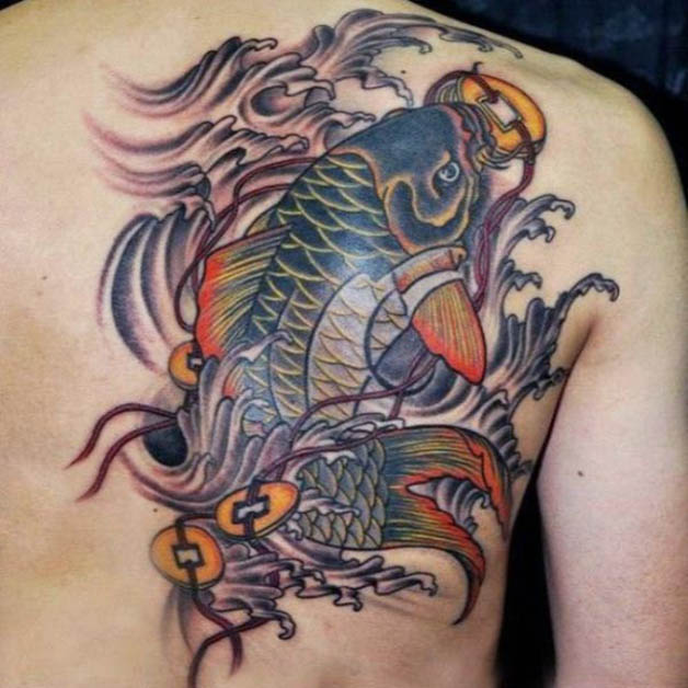 Tattoo cá chép may mắn