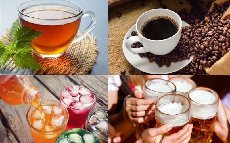 Tránh đồ uống như cafe, nước ngọt, bia rượu
