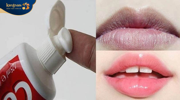 Sử dụng kem đánh răng để khử thâm môi