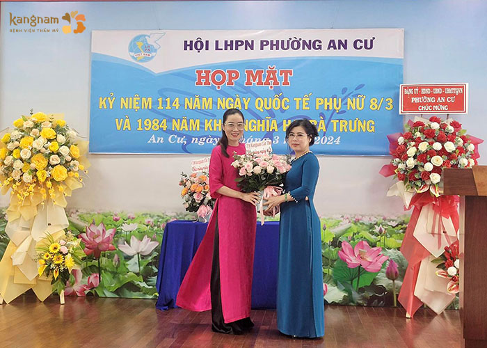 Đại diện Viện thẩm mỹ Kangnam Cần Thơ tham dự họp mặt của hội LHPN phường An Cư