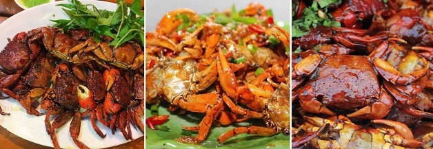 Ba khía rang me với vị chua ngọt mặn mặn