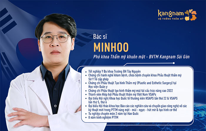 Bác sĩ Minhoo - Phó khoa Thẩm mỹ khuôn mặt - Bệnh viện Thẩm mỹ Kangnam Sài Gòn