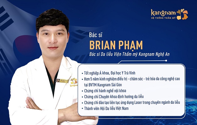 Bác sĩ Da liễu thường trực tại Kangnam Nghệ An - Brian Phạm