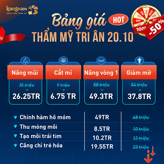 Bảng giá tri ân khách hàng nhân dịp 20/10