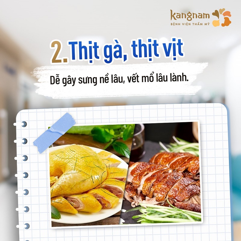 Tránh ăn các thực phẩm gây sưng viêm vết thương