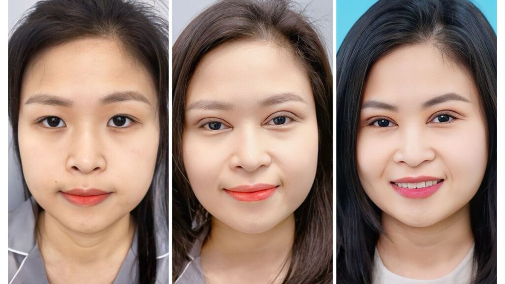 Hình ảnh cắt mí sau 1 tháng? mí mắt đã hồi phục chưa