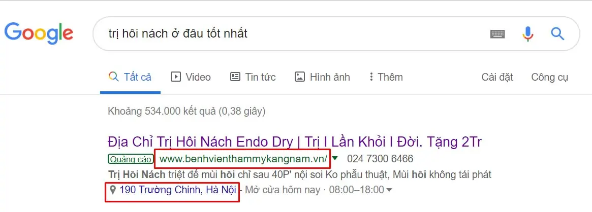 trị hôi nách tại kangnam