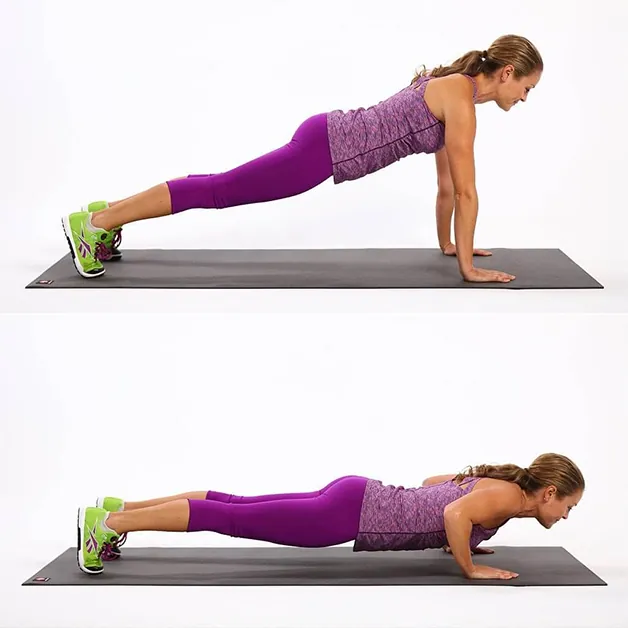 Chống đẩy - Bài tập giảm mỡ vai và bắp tay