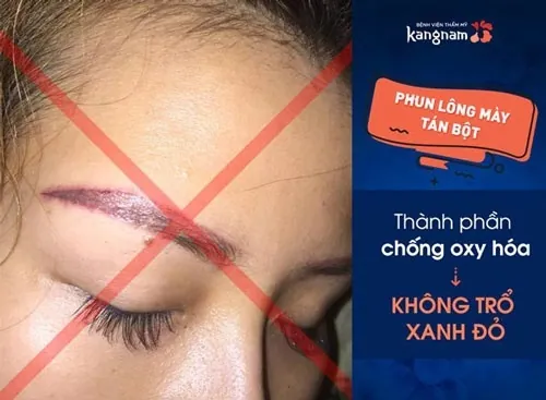 tán bột chân mày không lên màu 